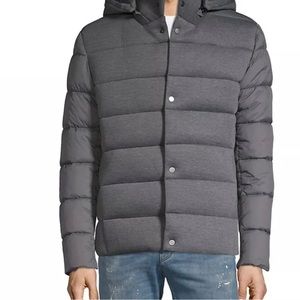 Mens Quilted Hooded Jacket 2XL.